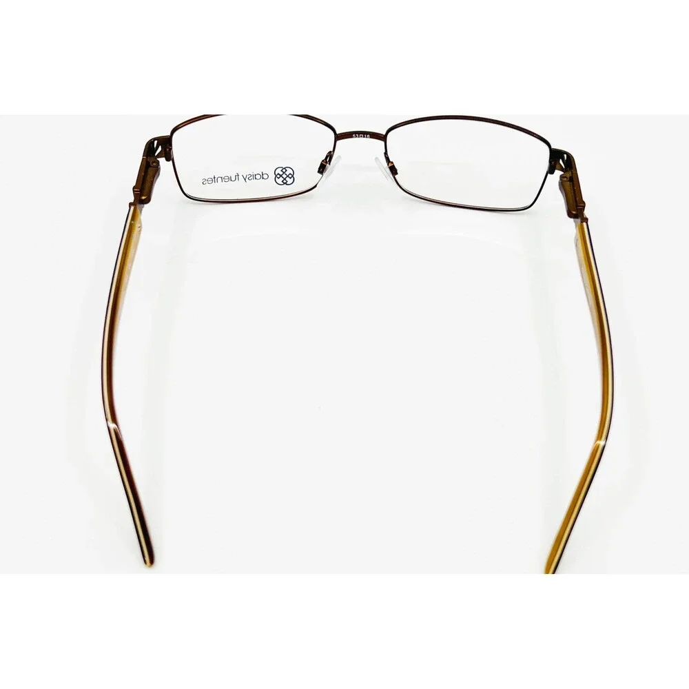 Daisy Fuentes Eyeglasses Women Brown Donella 183 Zebra Pattern 53-16-135